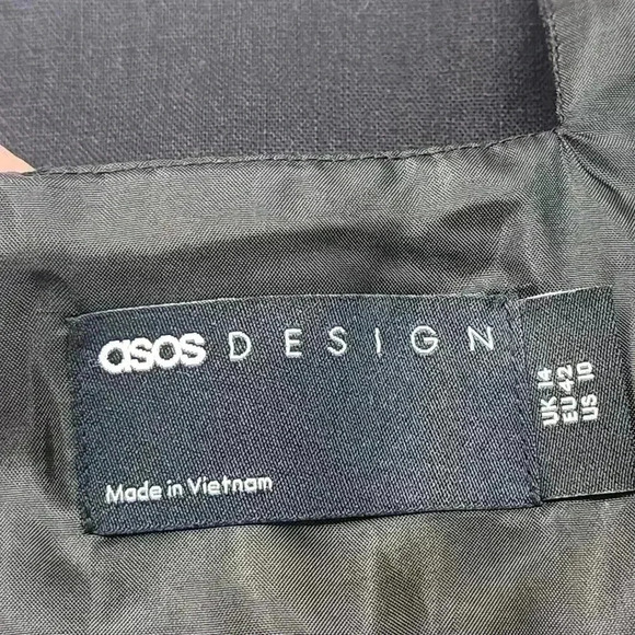 Asos Design Black Crop Tank Top Women's 10 - Picture 5 of 7